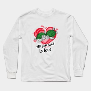 Valentines day Funny Turtles Long Sleeve T-Shirt